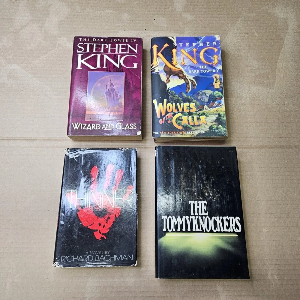 Lot of 4 Stephen King & Richard Bachman Books: Dark Tower, Thinner
